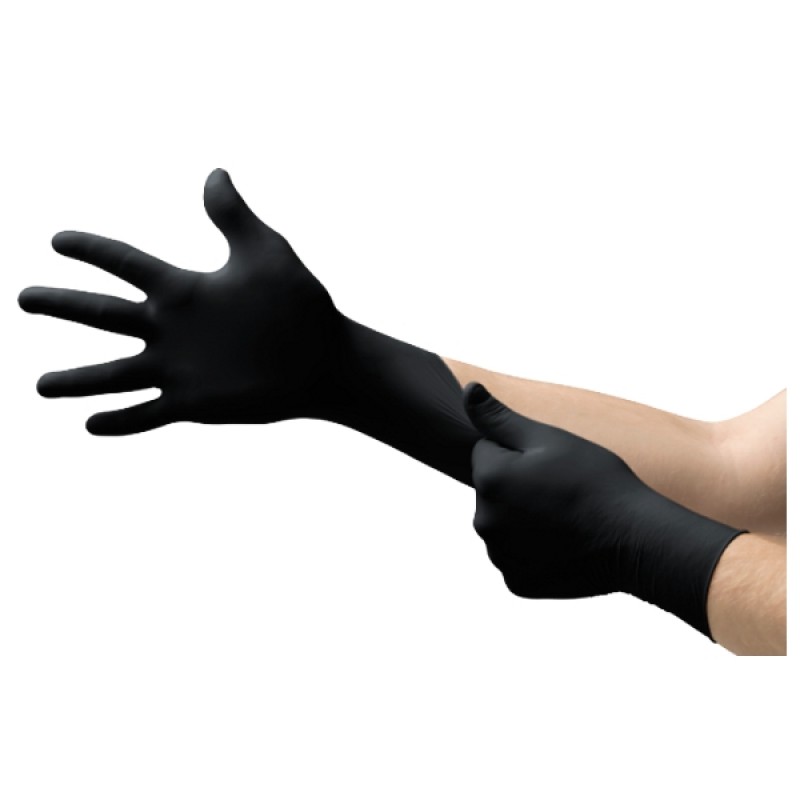 Ansell®  MICROFLEX® 93-852 Black Nitrile Disposable Gloves | Protective Gloves