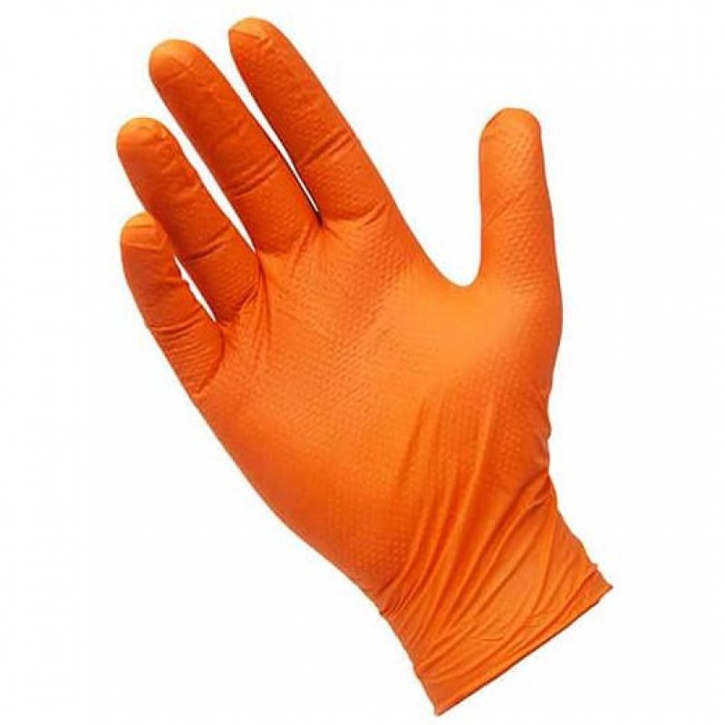 PRO.TECT Orange Diamond HD Nitrile Disposable Gloves | Protective Gloves