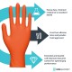 PRO.TECT Orange Diamond HD Nitrile Disposable Gloves | Protective Gloves